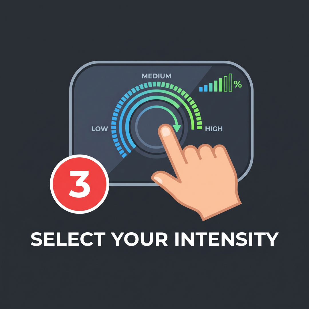 Leg and Glute Muscle Training Leggings — select your intensity, step 3