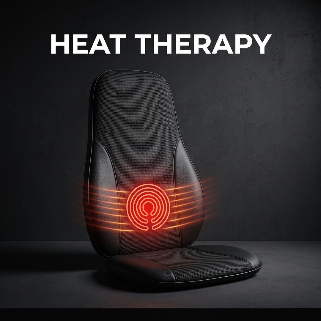 Professional Full Body Massage Cushion Seat Pad with Heat Neck Waist Back Vibration Massage for Car Home Office Chair Use — Heat Therapy Function