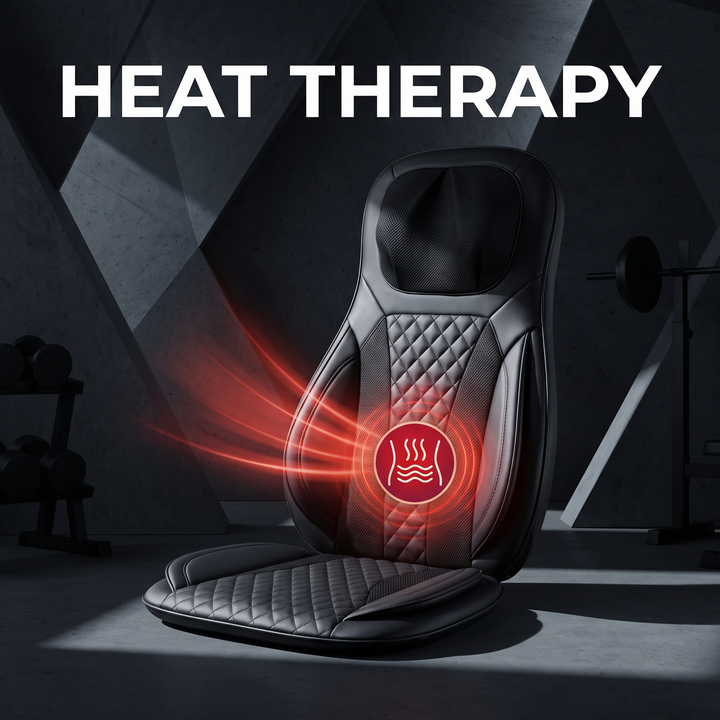 Professional Full Body Massage Cushion Seat Pad with Heat Neck Waist Back Vibration Massage for Car Home Office Chair Use — Heat Therapy Function