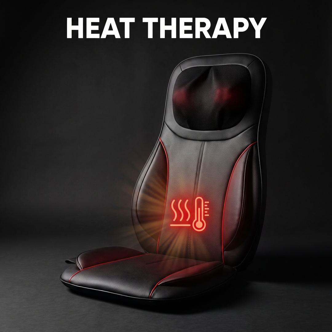 Professional Full Body Massage Cushion Seat Pad with Heat Neck Waist Back Vibration Massage for Car Home Office Chair Use — Heat Therapy Function