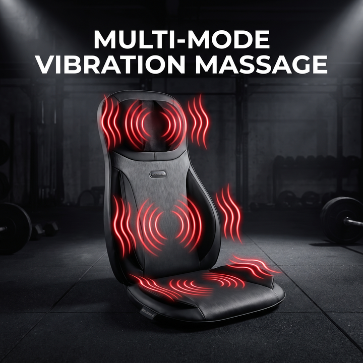 Professional Full Body Massage Cushion Seat Pad with Heat Neck Waist Back Vibration Massage for Car Home Office Chair Use — Vibration Massage Modes