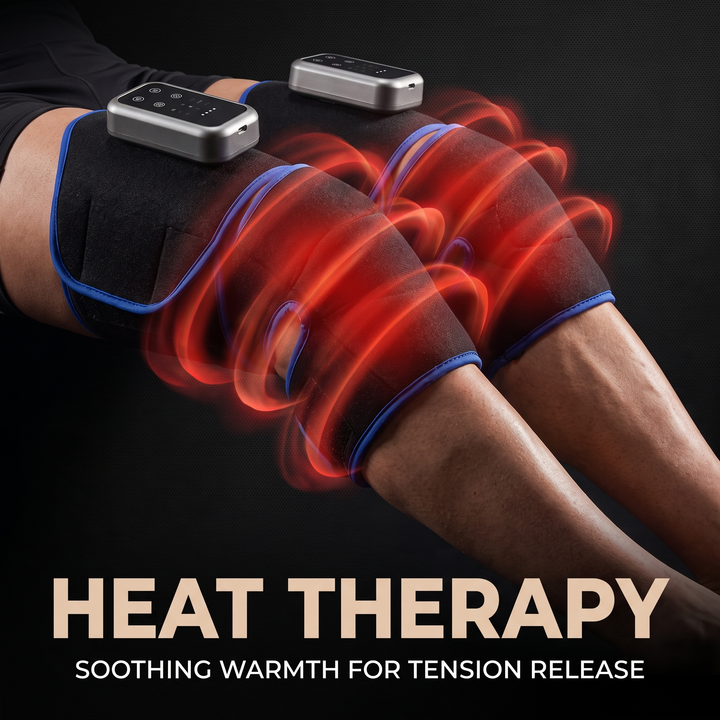 Rechargeable Leg Massager with Heat and Air Compression Adjustable Wrap for Circulation Support Muscle Recovery and Pain Relief Home Use - Heat Therapy Feature