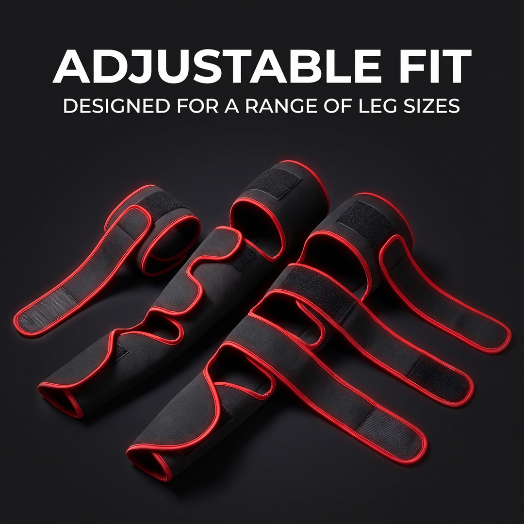 Rechargeable Leg Massager with Heat and Air Compression Adjustable Wrap for Circulation Support Muscle Recovery and Pain Relief Home Use - Adjustable Wrap Fit Feature