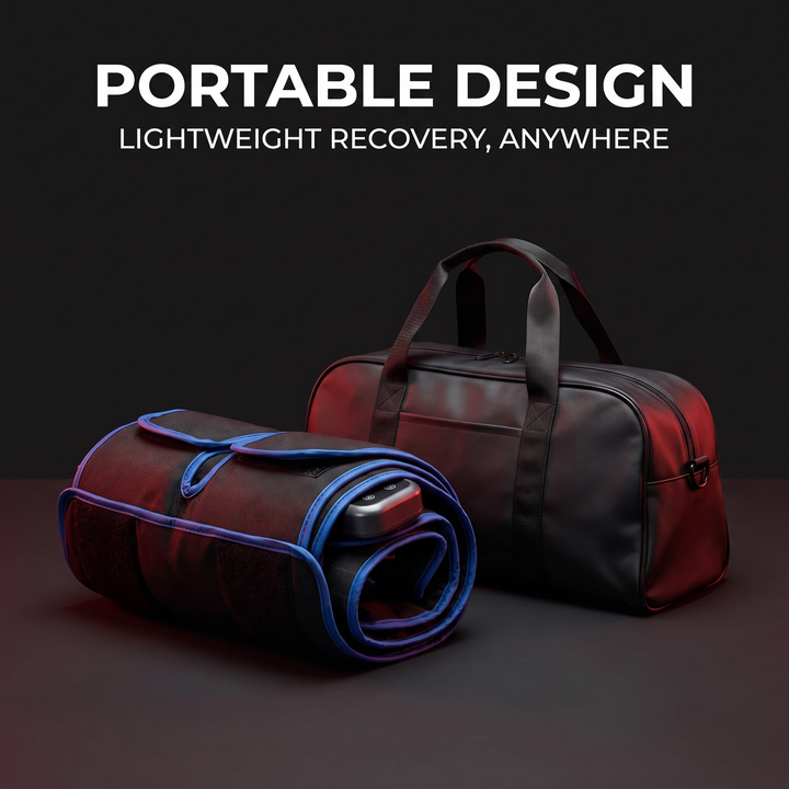 Rechargeable Leg Massager with Heat and Air Compression Adjustable Wrap for Circulation Support Muscle Recovery and Pain Relief Home Use - Portable Design Feature
