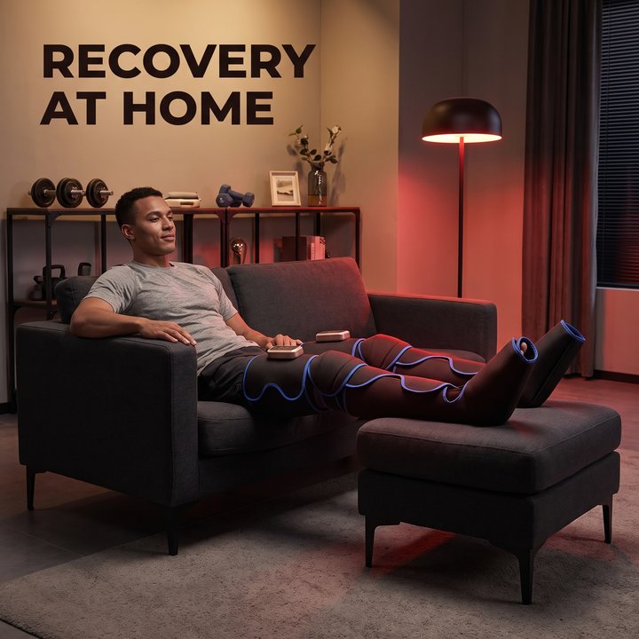 Rechargeable Leg Massager with Heat and Air Compression Adjustable Wrap for Circulation Support Muscle Recovery and Pain Relief Home Use - Lifestyle Recovery at Home