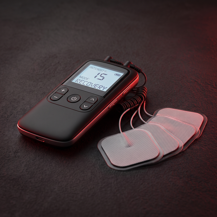 Professional TENS EMS Unit Muscle Stimulator Electric Pulse Massager Digital Pain Relief Device Body Massage Home Use Recovery - Hero 3/4 Angle View