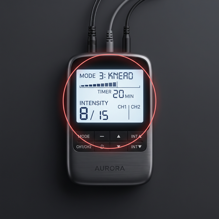 Professional TENS EMS Unit Muscle Stimulator Electric Pulse Massager Digital Pain Relief Device Body Massage Home Use Recovery - Digital Display Feature Callout