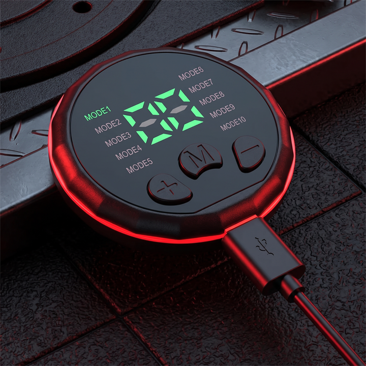 Professional EMS Muscle Stimulator Belt Abdominal Toning Training Belt Electric Body Massager Muscle Relaxation Fitness Recovery Waist Toning for Home Gym Workout | Smart Controller Close-Up