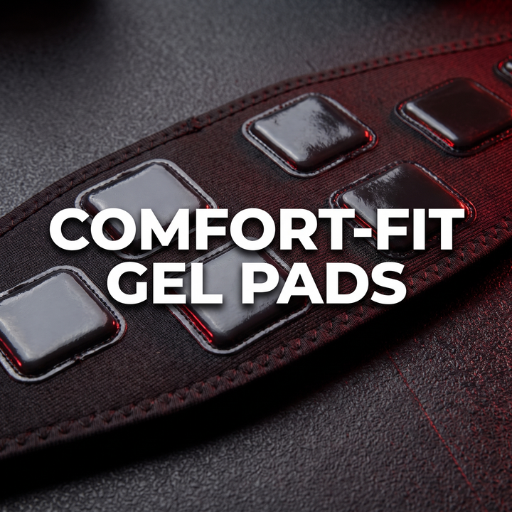 Professional EMS Muscle Stimulator Belt Abdominal Toning Training Belt Electric Body Massager Muscle Relaxation Fitness Recovery Waist Toning for Home Gym Workout | Comfort-Fit Gel Pads