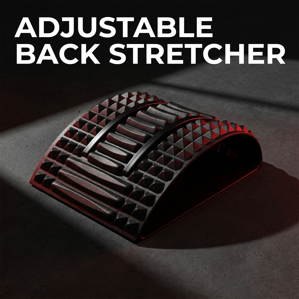 Adjustable Back Stretcher Lumbar Support Board Spine Deck Back Cracker Device for Lower Back Pain Relief Posture Correction Home Use - Hero Shot 4