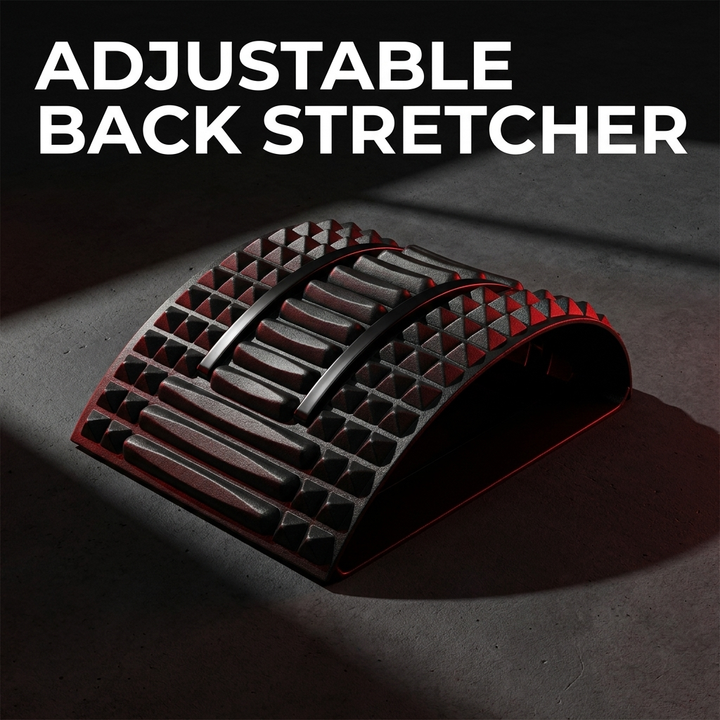 Adjustable Back Stretcher Lumbar Support Board Spine Deck Back Cracker Device for Lower Back Pain Relief Posture Correction Home Use - Hero Shot 4