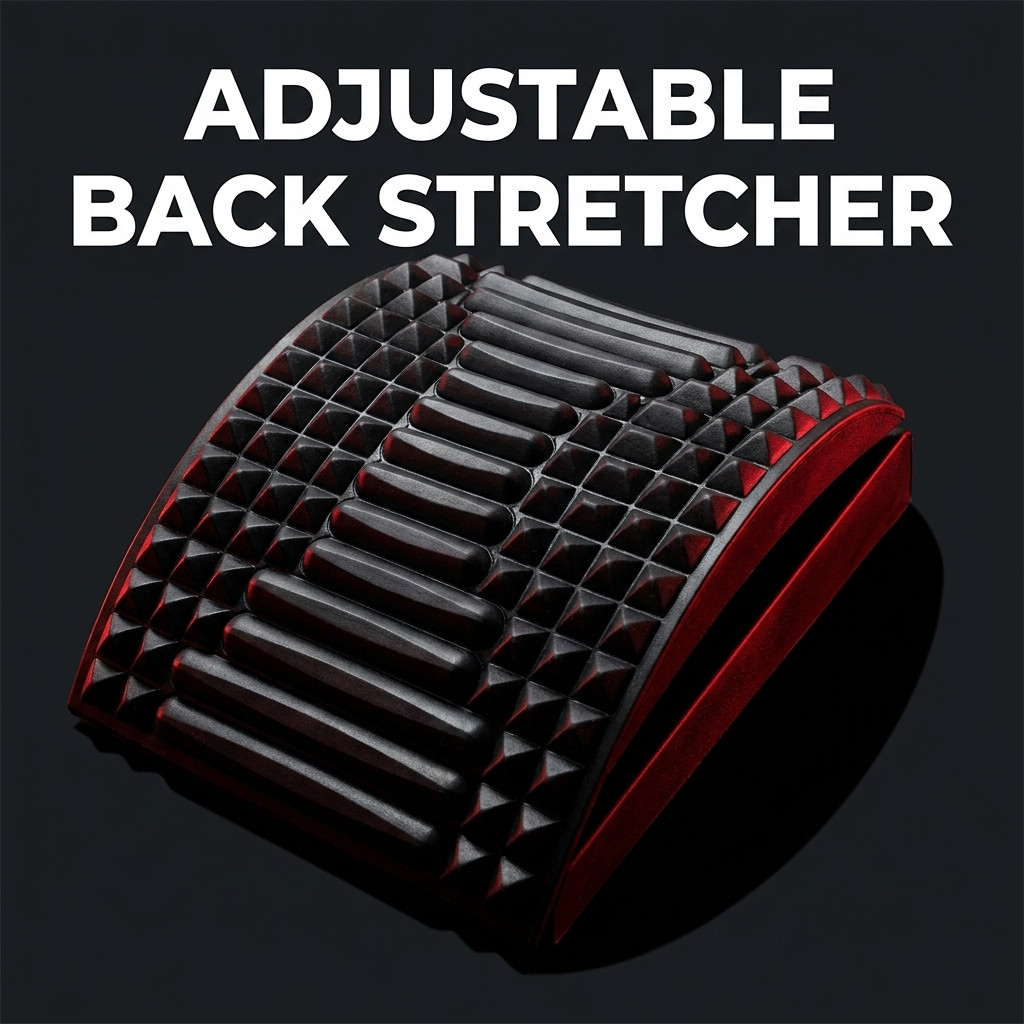 Adjustable Back Stretcher Lumbar Support Board Spine Deck Back Cracker Device for Lower Back Pain Relief Posture Correction Home Use - Hero Shot 3