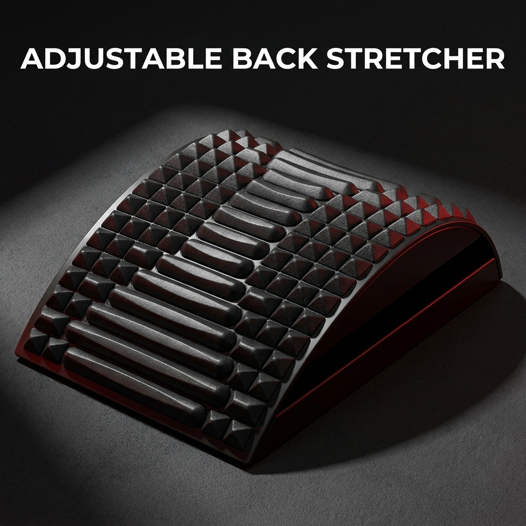 Adjustable Back Stretcher Lumbar Support Board Spine Deck Back Cracker Device for Lower Back Pain Relief Posture Correction Home Use - Hero Shot 1