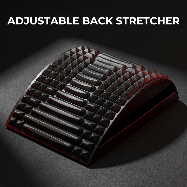 Adjustable Back Stretcher Lumbar Support Board Spine Deck Back Cracker Device for Lower Back Pain Relief Posture Correction Home Use - Hero Shot 1