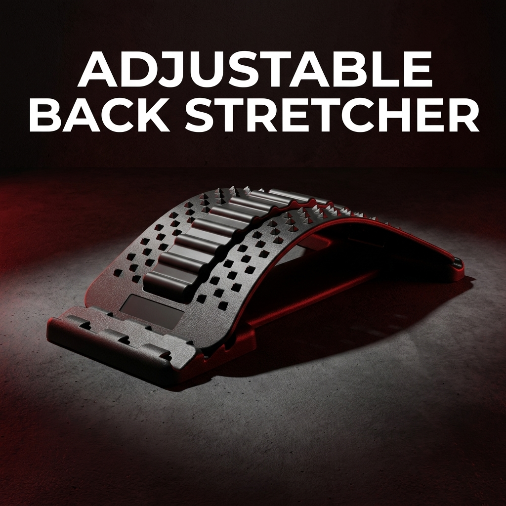 Adjustable Back Stretcher Lumbar Support Board Spine Deck Back Cracker Device for Lower Back Pain Relief Posture Correction Home Use - Hero Shot 2