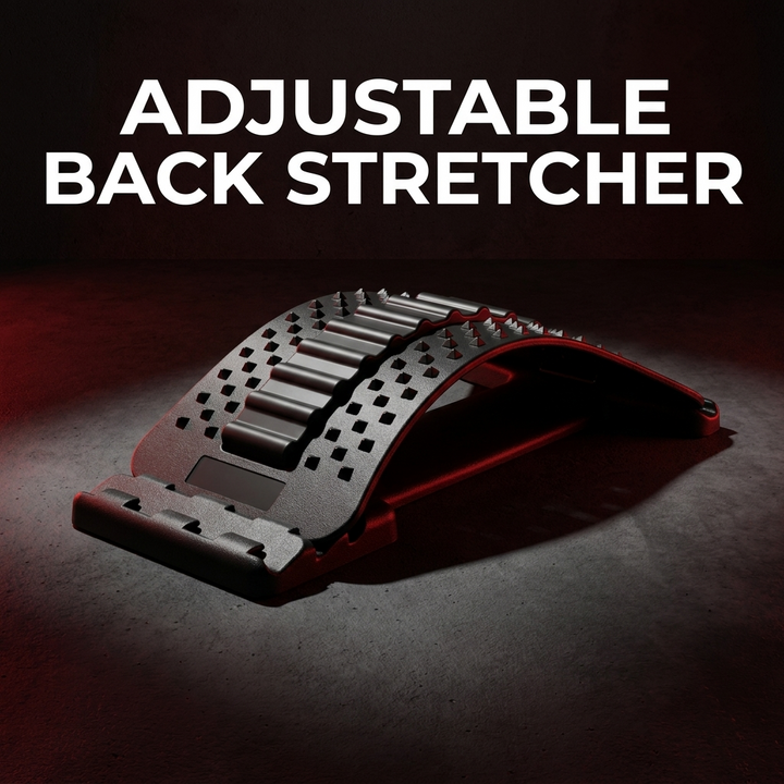 Adjustable Back Stretcher Lumbar Support Board Spine Deck Back Cracker Device for Lower Back Pain Relief Posture Correction Home Use - Hero Shot 2