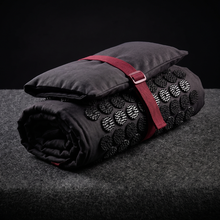 Acupressure Mat and Pillow Set Yoga Spike Mat Body Massage Cushion Foot Massager for Muscle Relaxation Recovery Home Fitness Pilates Use - Foldable Portable Design