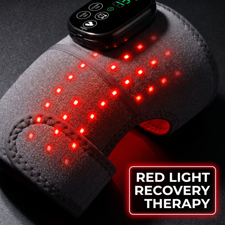 Cordless Heated Knee Wrap with Red Light Therapy 4 Temperature Settings Timer USB-C Rechargeable 5000mAh Knee Brace for Shoulder Elbow Home Use Recovery - Red Light Therapy Panel