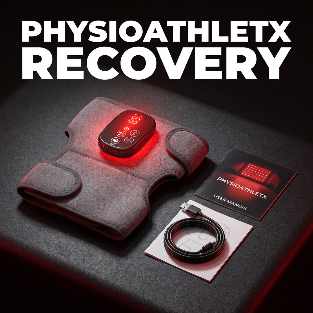 Cordless Heated Knee Wrap with Red Light Therapy 4 Temperature Settings Timer USB-C Rechargeable 5000mAh Knee Brace for Shoulder Elbow Home Use Recovery - Full Product Display