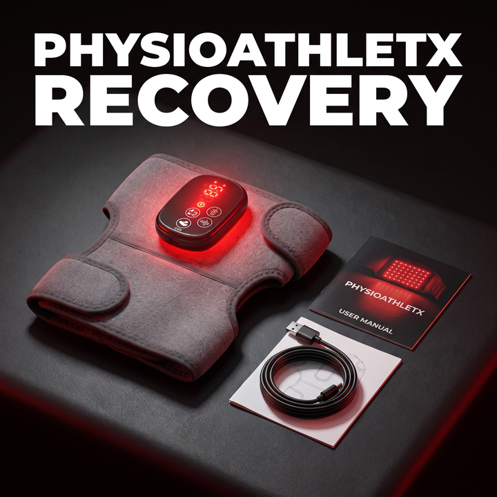 Cordless Heated Knee Wrap with Red Light Therapy 4 Temperature Settings Timer USB-C Rechargeable 5000mAh Knee Brace for Shoulder Elbow Home Use Recovery - Full Product Display