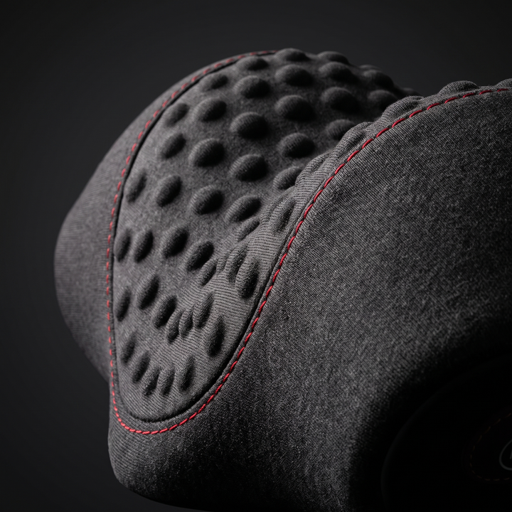 Electric Neck Massager Pillow Cervical Traction Support Pillow with Heat Vibration Massage Orthopedic Neck Stretcher for Back Pain Relief Home Use - Fabric Detail