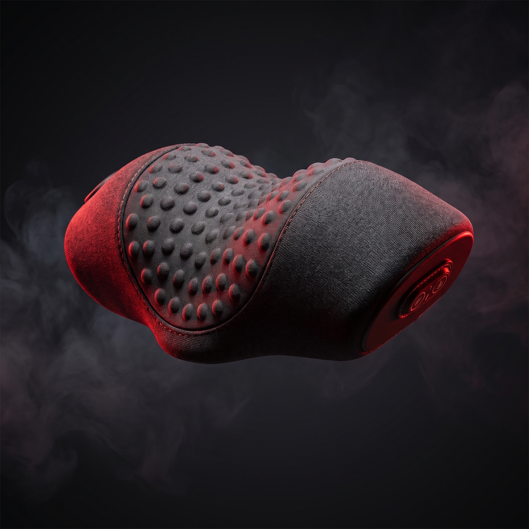 Electric Neck Massager Pillow Cervical Traction Support Pillow with Heat Vibration Massage Orthopedic Neck Stretcher for Back Pain Relief Home Use - Studio Hero Shot
