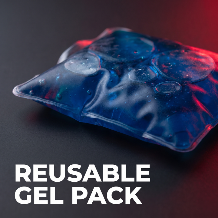 Professional Gel Ice Pack with Adjustable Elastic Strap Hot Cold Compress Wrap for Shoulder Knee Back Neck Ankle Recovery Support - Reusable Gel Pack Detail