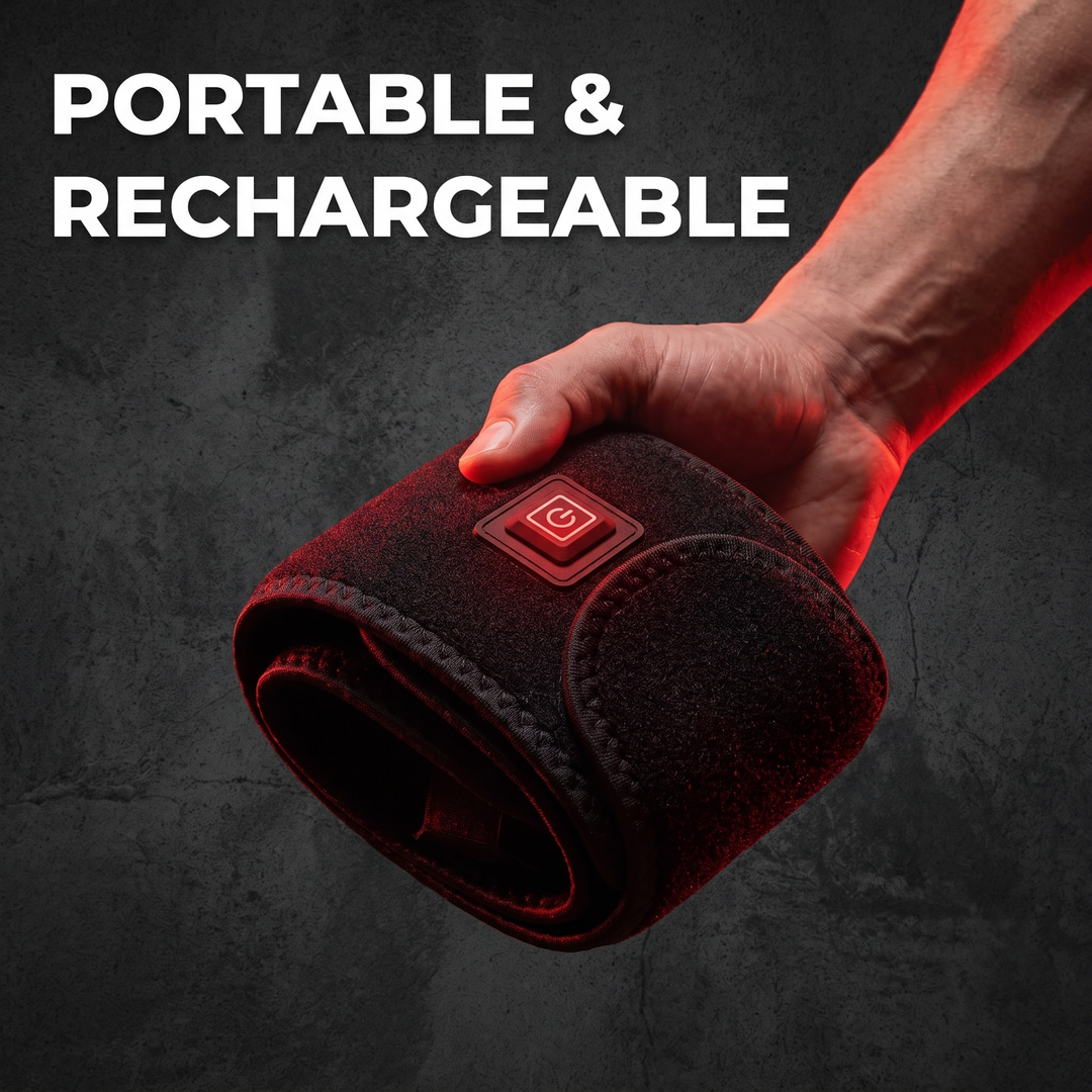 Electric Heated Knee Wrap USB Powered Knee Heating Pad Adjustable Warming Strap Joint Support Brace for Home Recovery Daily Use – Portable Rechargeable Feature