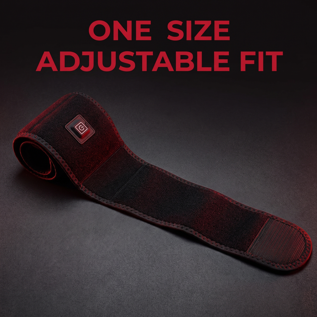 Electric Heated Knee Wrap USB Powered Knee Heating Pad Adjustable Warming Strap Joint Support Brace for Home Recovery Daily Use – Adjustable Fit Size Detail