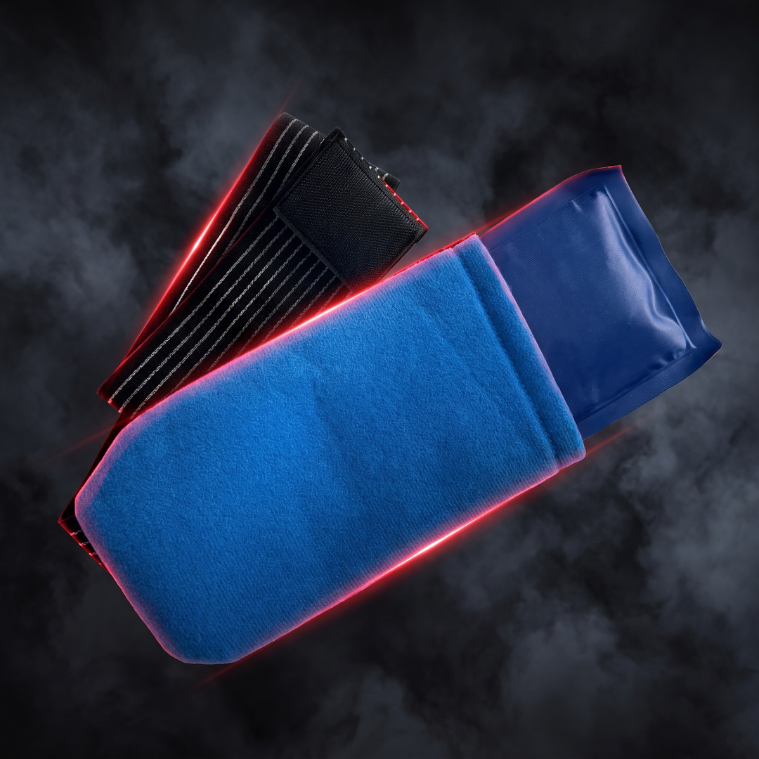 Professional Gel Ice Pack with Adjustable Elastic Strap Hot Cold Compress Wrap for Shoulder Knee Back Neck Ankle Recovery Support - Dynamic Hero Shot