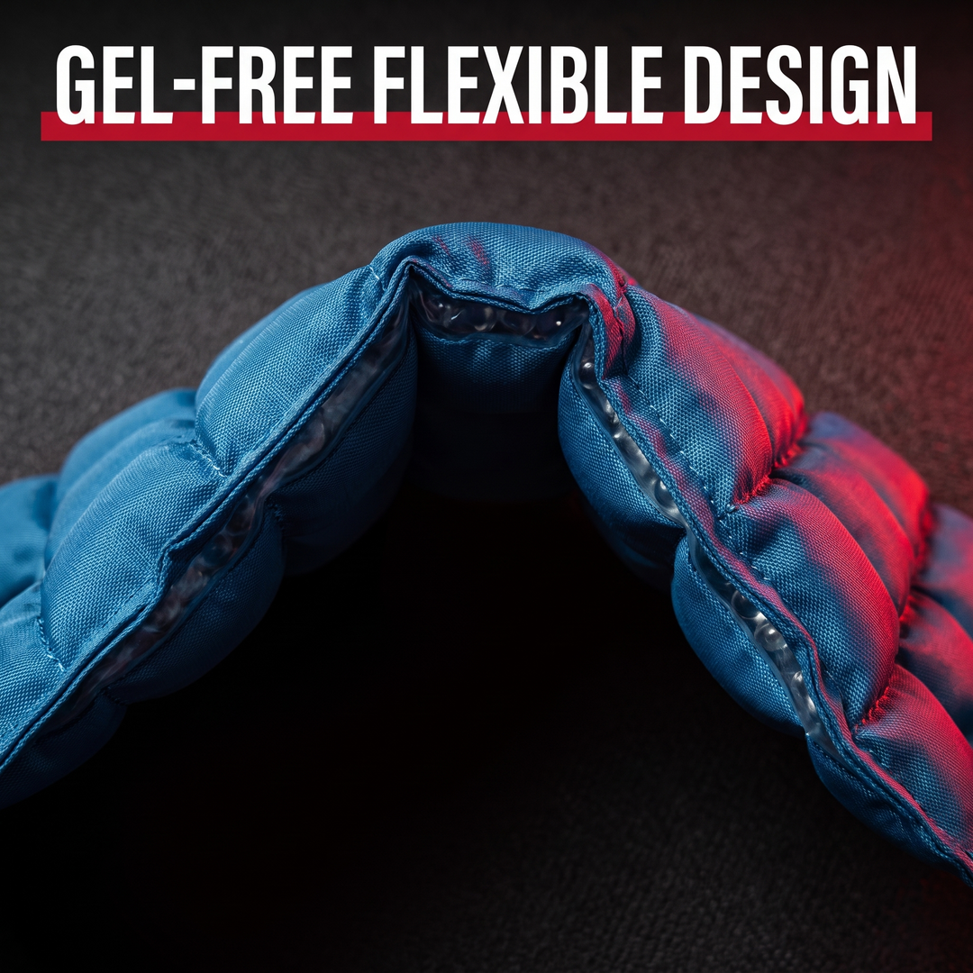 Adjustable Knee Ice Pack Wrap Hot Cold Compress Reusable Gel-Free Ice Pack with Elastic Strap for Shoulder Back Neck Ankle Recovery — Gel-Free Flexible Design