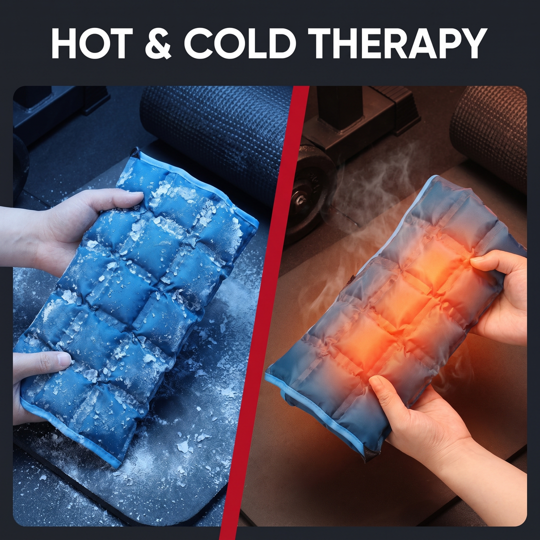 Reusable Large Ice Pack Hot Cold Gel Pack for Knee Leg Back Neck Shoulder Muscle Recovery Cooling Wrap Massage Pad Pain Relief Support - Hot and Cold Dual Therapy
