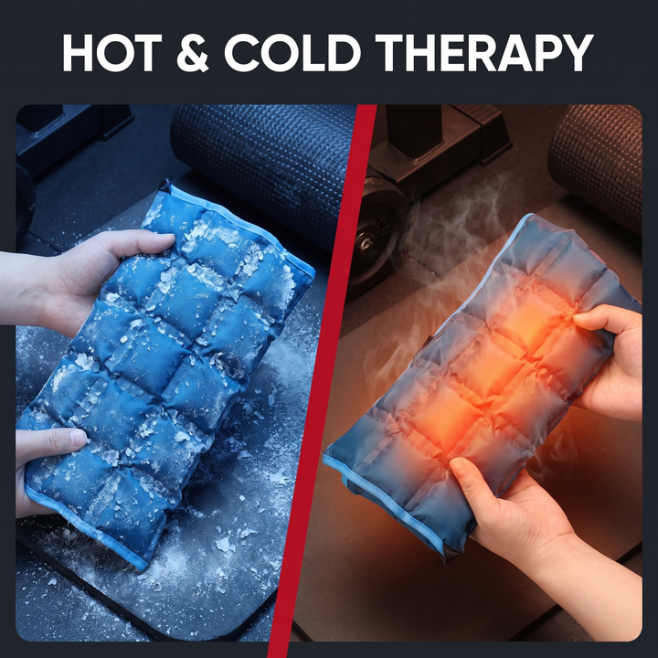 Reusable Large Ice Pack Hot Cold Gel Pack for Knee Leg Back Neck Shoulder Muscle Recovery Cooling Wrap Massage Pad Pain Relief Support - Hot and Cold Dual Therapy