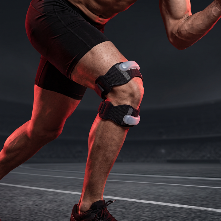 Adjustable Patella Knee Strap with Ergonomic Silicone Pad Patellar Tendon Support Compression Brace Breathable Sports Knee Band for Running Cycling Fitness - Black Running Hero