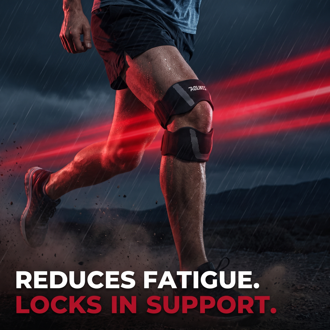 Adjustable Patella Knee Strap with Ergonomic Silicone Pad Patellar Tendon Support Compression Brace Breathable Sports Knee Band for Running Cycling Fitness - Reduces Fatigue Training