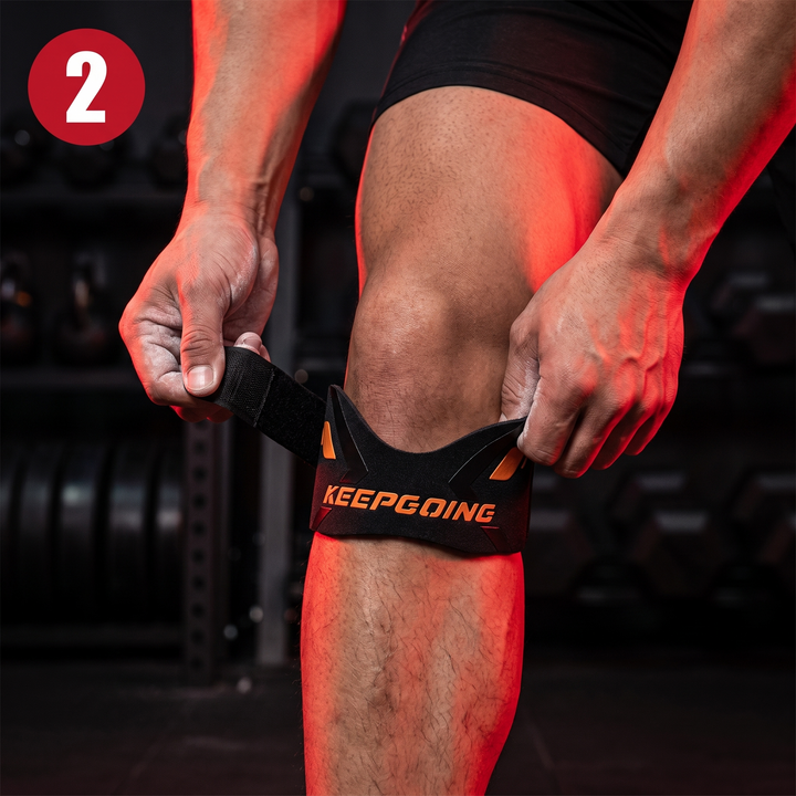 Ergonomic Patella Knee Strap Knee Support Band Tendon Stabilizer Brace with Cushioned Pad for Pain Relief Running Jumping Fitness Recovery - How to Adjust Fit Step 2