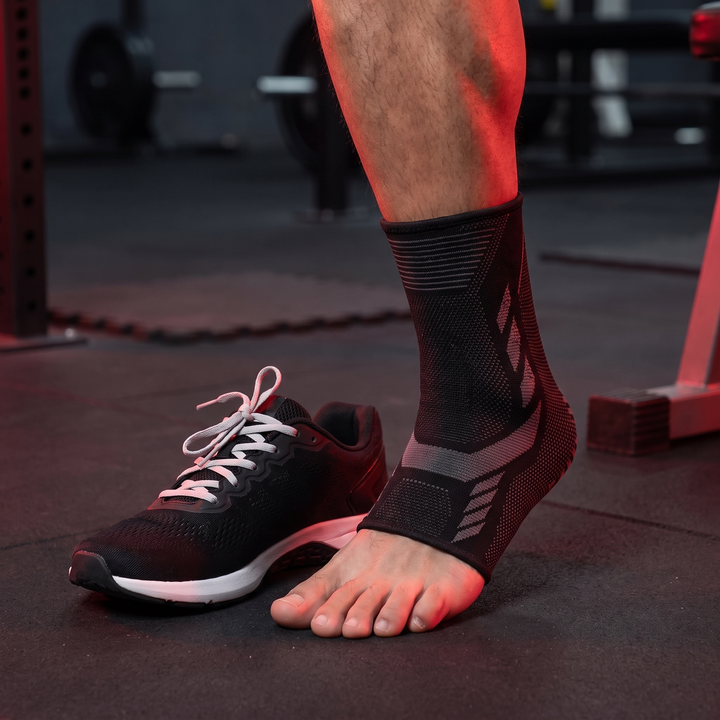 Adjustable Ankle Support Strap Compression Sleeve Knit Stretch Brace Joint Protector Sports Gym Injury Recovery Elastic Belt - ready to train step 3