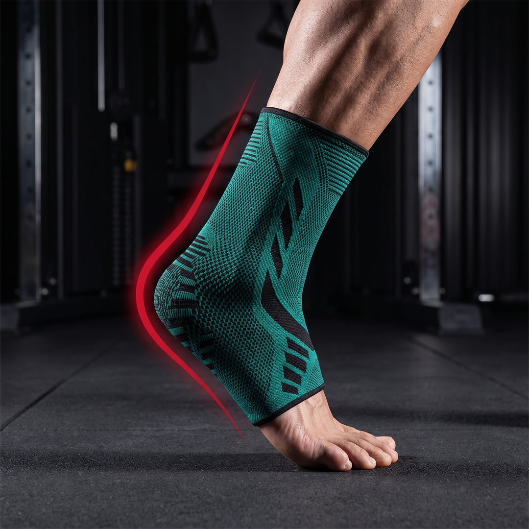 Adjustable Ankle Support Strap Compression Sleeve Knit Stretch Brace Joint Protector Sports Gym Injury Recovery Elastic Belt - detail motion stability