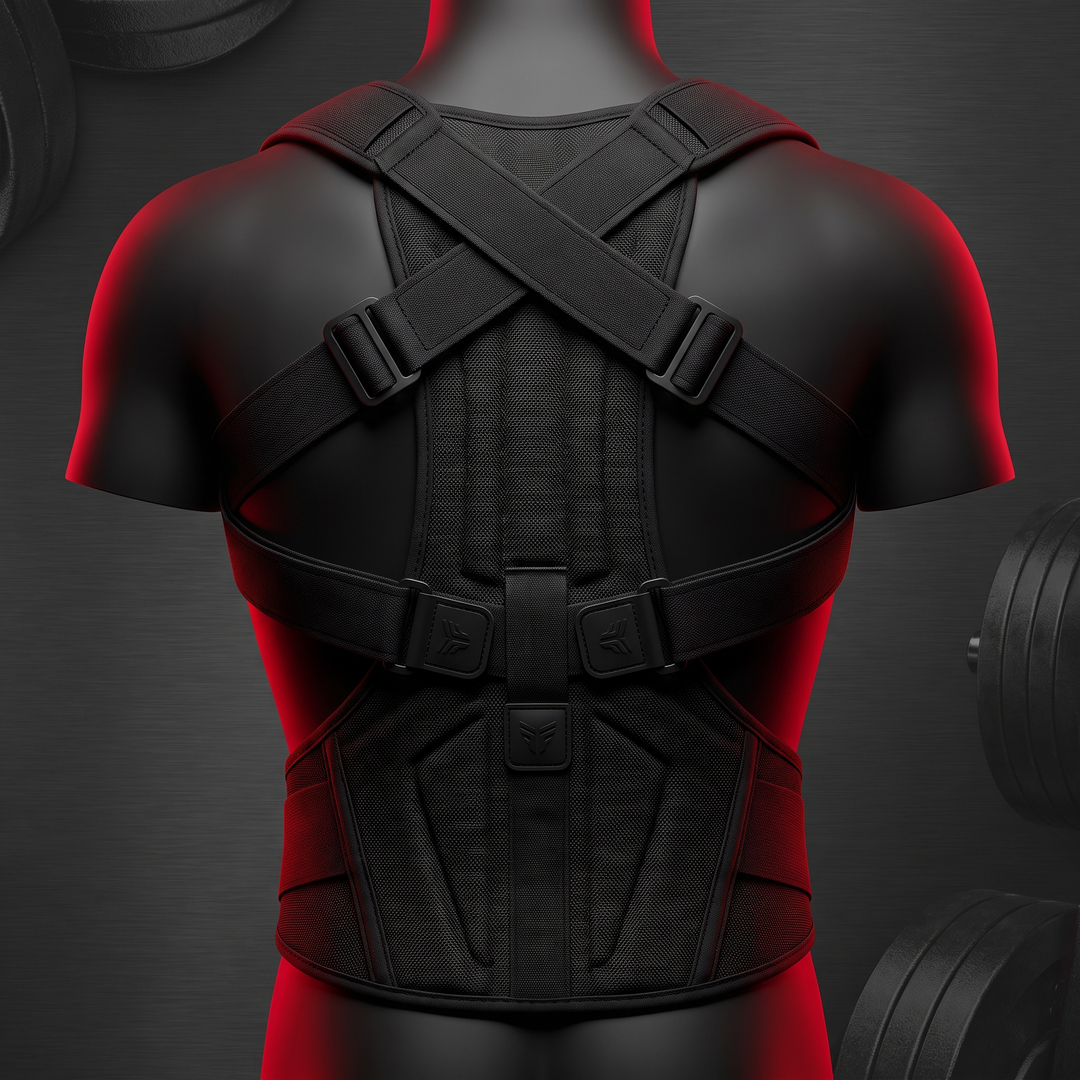 Adjustable Back Brace Posture Corrector for Men and Women Full Back Support Upper Lower Back Shoulder Straightener Posture Support Brace - Back View