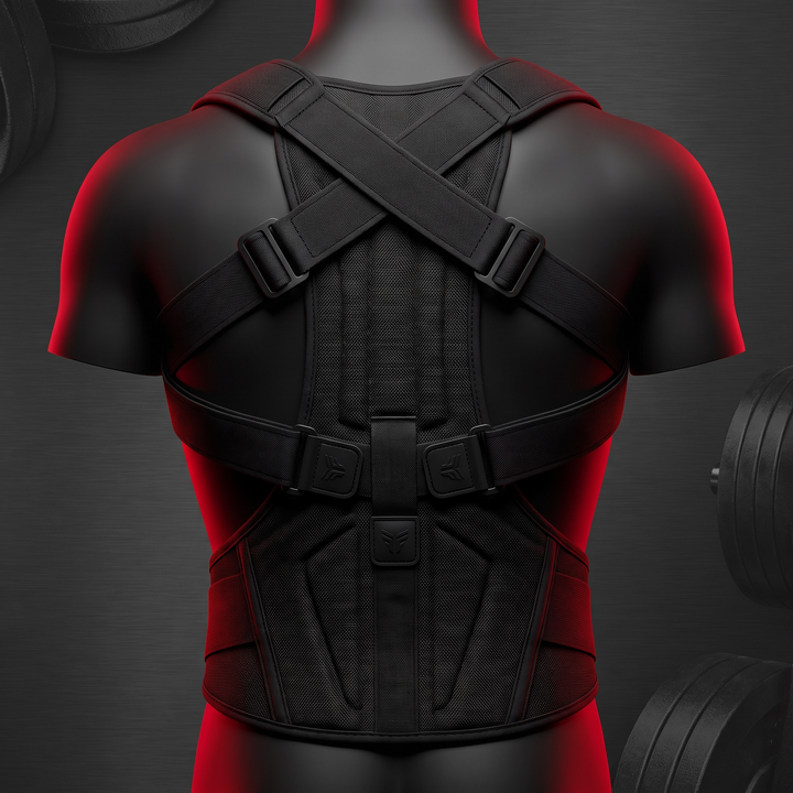 Adjustable Back Brace Posture Corrector for Men and Women Full Back Support Upper Lower Back Shoulder Straightener Posture Support Brace - Back View