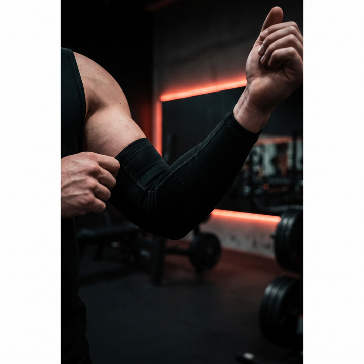Professional Elbow Brace Compression Sleeve - adjusting sleeve position