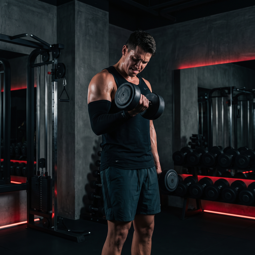Professional Elbow Brace Compression Sleeve - strength training session