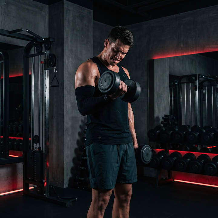 Professional Elbow Brace Compression Sleeve - strength training session