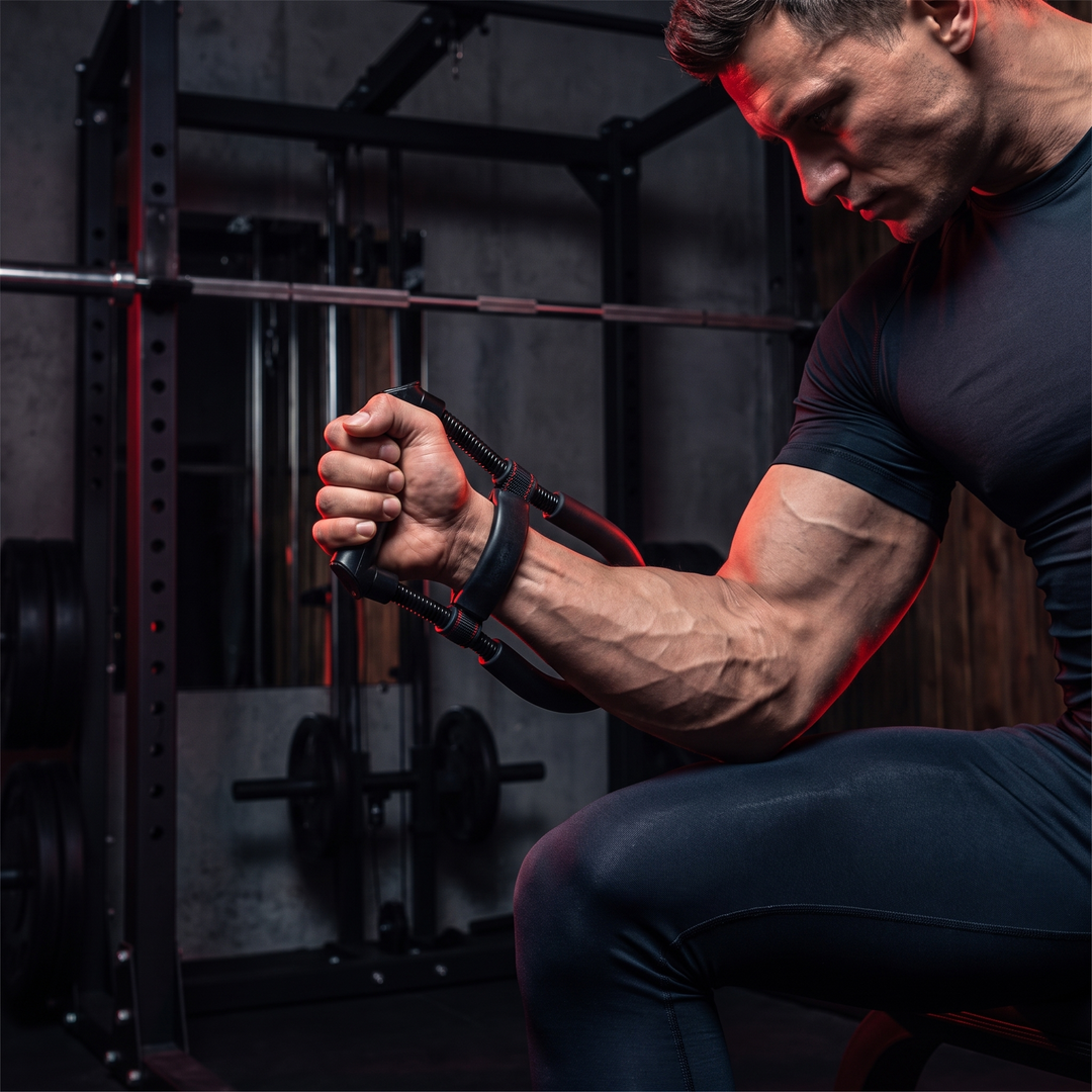Adjustable Forearm Strengthener Wrist and Hand Grip Exerciser Arm Strength Trainer Resistance Training Equipment for Home Gym Fitness Workout Recovery - Lifestyle Home Gym Training