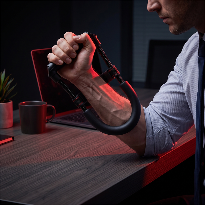 Adjustable Forearm Strengthener Wrist and Hand Grip Exerciser Arm Strength Trainer Resistance Training Equipment for Home Gym Fitness Workout Recovery - Lifestyle Desk Break Workout