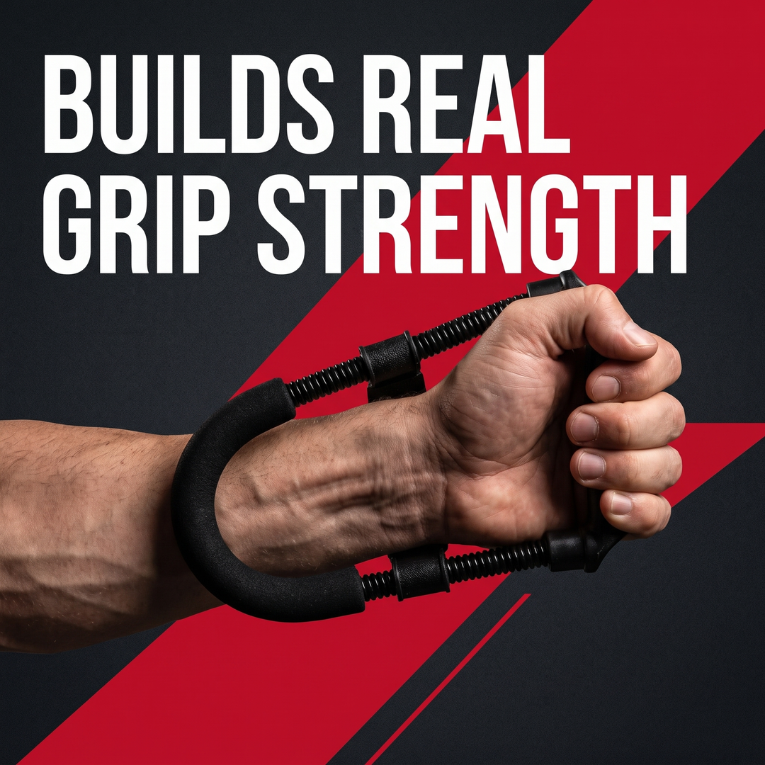 Adjustable Forearm Strengthener Wrist and Hand Grip Exerciser Arm Strength Trainer Resistance Training Equipment for Home Gym Fitness Workout Recovery - Feature Callout Builds Real Grip Strength