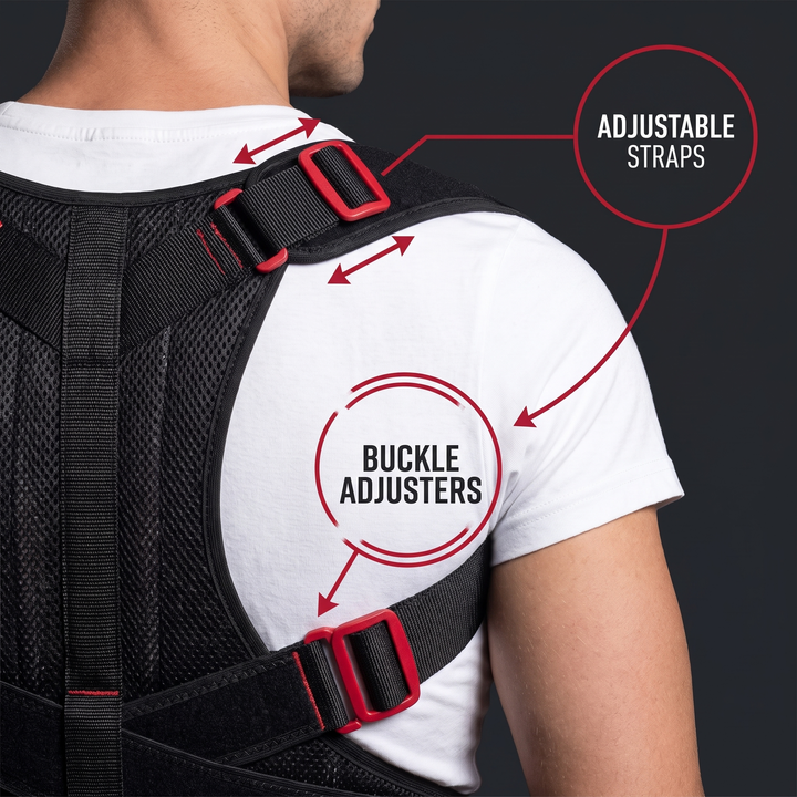 Adjustable Posture Corrector Full Back Brace Shoulder Straightener Support Brace for Men and Women Posture Improvement Back Relief Home and Office Use - Adjustable Strap Detail