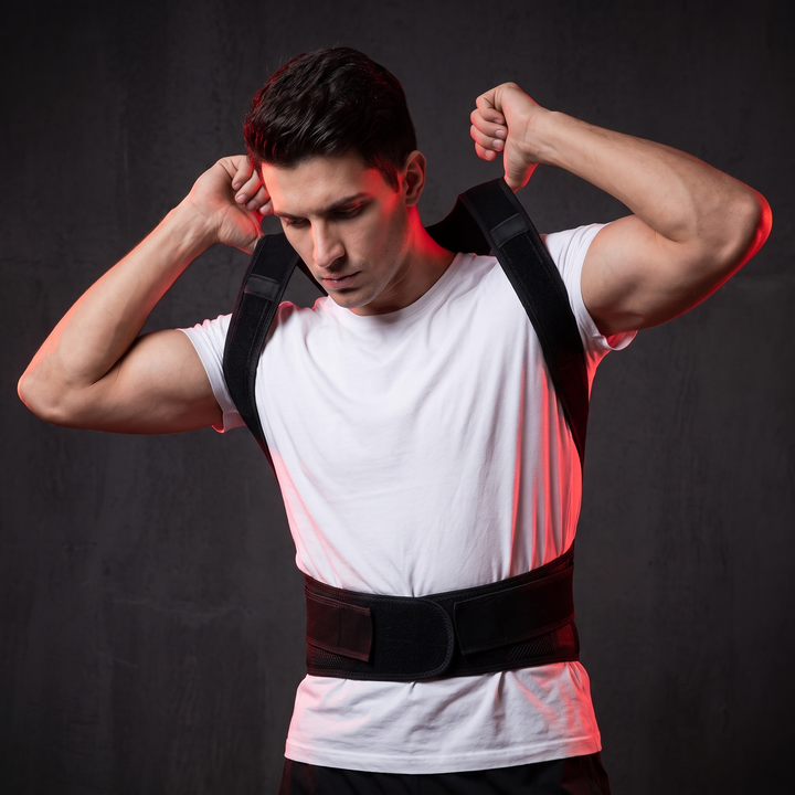 Adjustable Posture Corrector Full Back Brace Shoulder Straightener Support Brace for Men and Women Posture Improvement Back Relief Home and Office Use - How to Put On Step 1