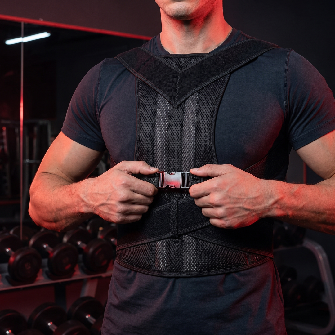 Adjustable Posture Corrector Full Back Brace Shoulder Straightener Support Brace for Men and Women Posture Improvement Back Relief Home and Office Use - Adjusting Fit Step 2