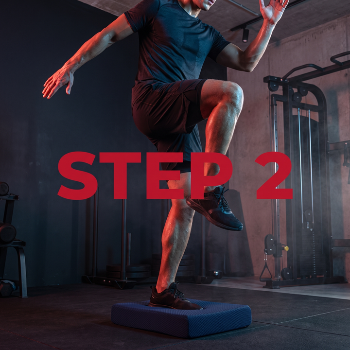 Professional Balance Pad TPE Stability Cushion Non-Slip Trainer for Ankle Core Strength Rehabilitation Home Gym Fitness Recovery Training - How To Use Step 2 Single-Leg Balance